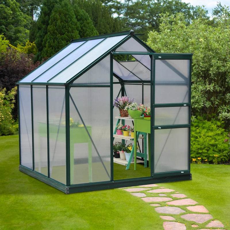 Outsunny 6 x 6ft Polycarbonate Greenhouse