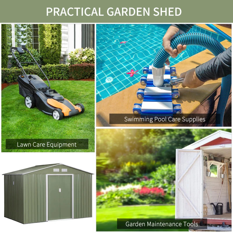 Outsunny 9 x 6ft Metal Garden Shed