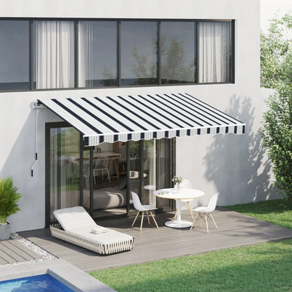 Outsunny Manual Retractable Awning 4x3m