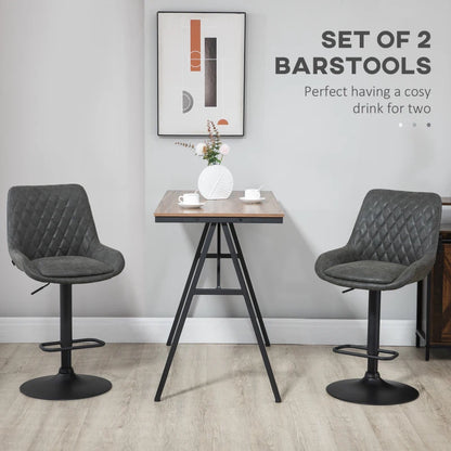 HOMCOM Retro Bar Stools Set of 2