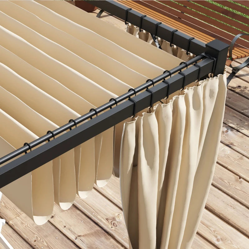 Outsunny 3 x 3m Moving Canopy Metal Pergola