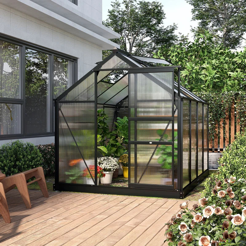 Outsunny 6 x 8ft Polycarbonate Greenhouse