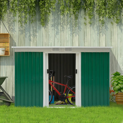 Outsunny 9ft x 4ft Metal Garden Shed