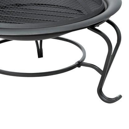 Outsunny Metal Firepit Bowl Outdoor Round Fire Pit