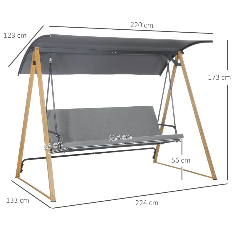 Outsunny 3 Seater Swing Chair