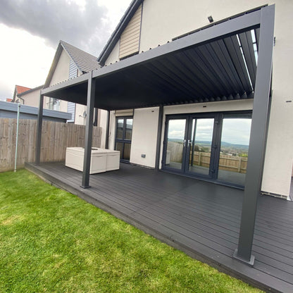 Suns Lifestle Rota Louvered Pergola 3 X 6M - Matt Royal Grey