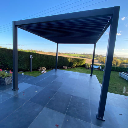 Suns Lifestyle Rota Louvered Pergola 3 X 4M - Matt Royal Grey