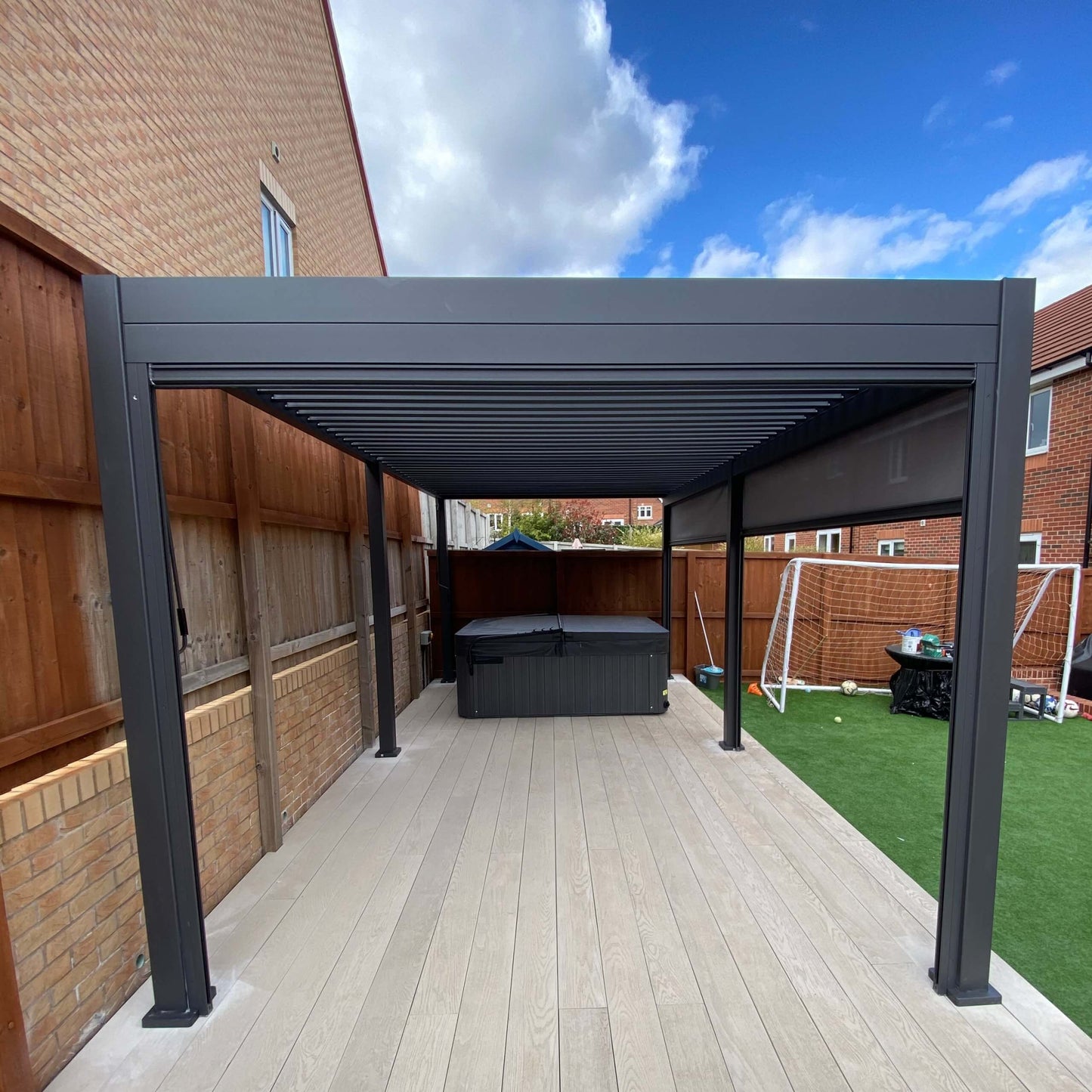 Suns Lifestle Rota Louvered Pergola 3 X 6M - Matt Royal Grey