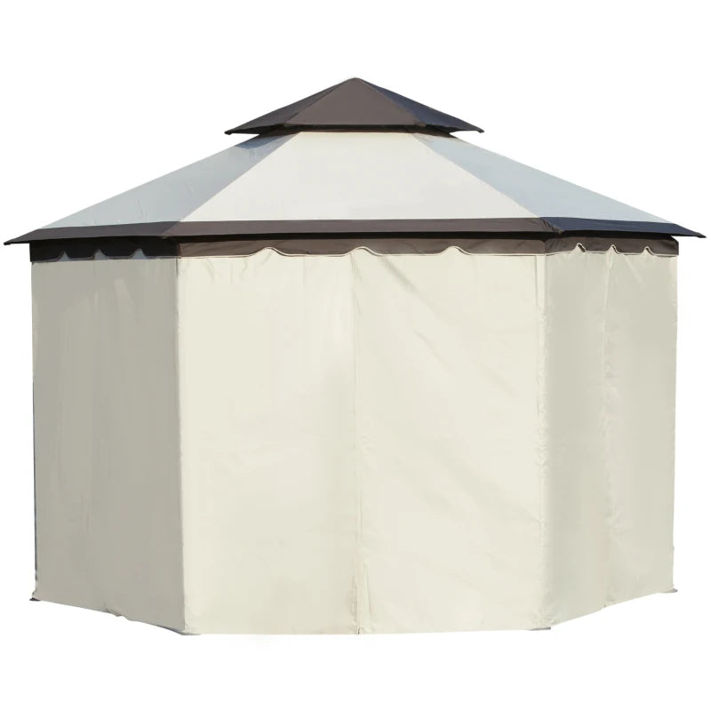 Outsunny 3.4m Hexagonal Metal Gazebo