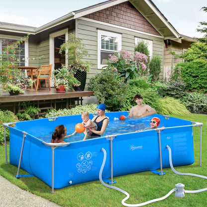 Outsunny Steel Frame Pool with Filter Pump