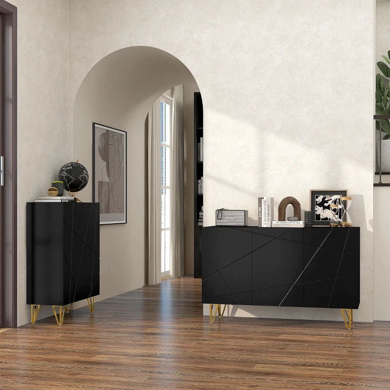 HOMCOM Modern Luxe High Gloss Sideboard