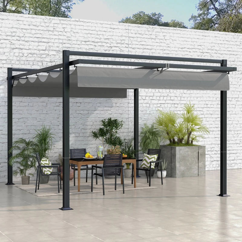 Outsunny 3x4m Retractable Pergola