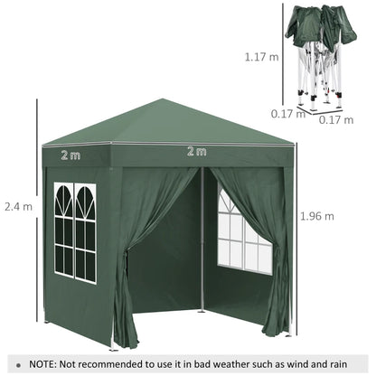 Outsunny 2 x 2 m Garden Pop Up Gazebo