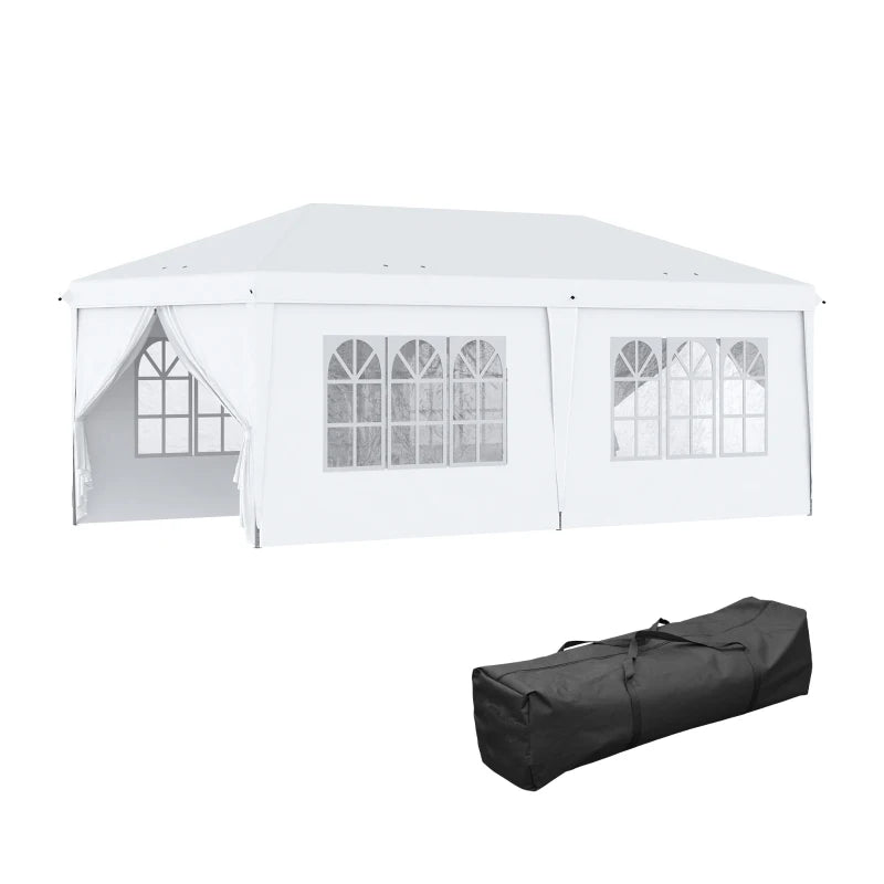 Outsunny 3 x 6 m Pop Up Gazebo with Sides and Windows