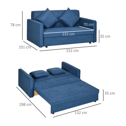 HOMCOM 2 Seater Sofa Bed