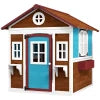 Outsunny Wooden Playhouse with Doors, Windows, Plant Pots, Boxes