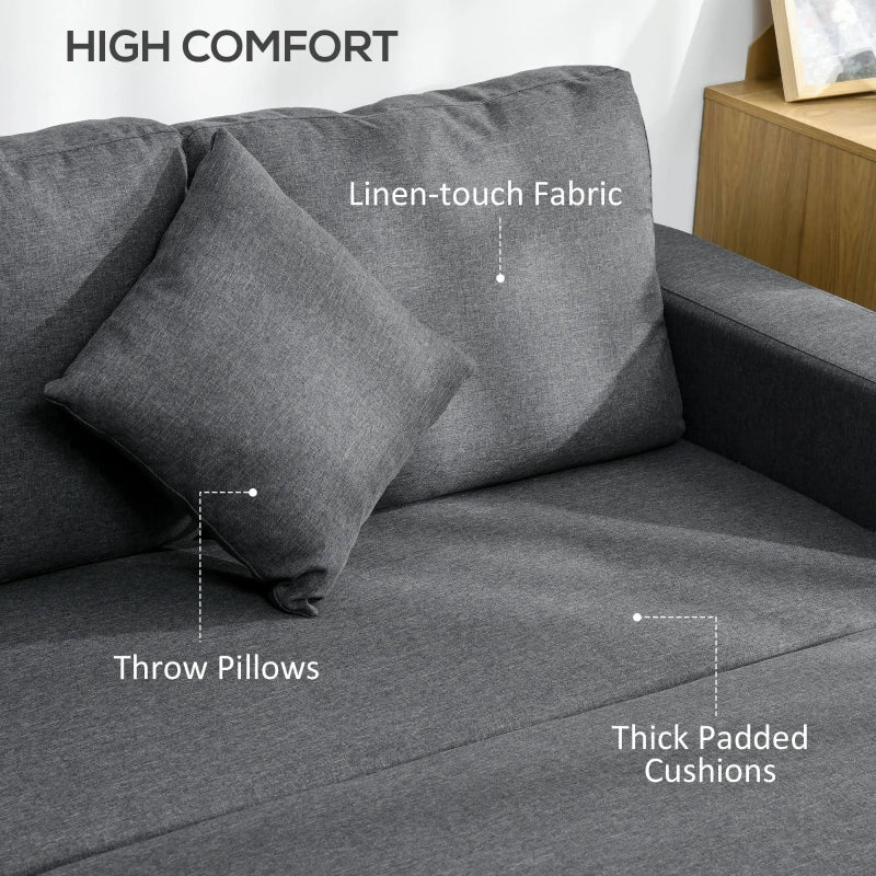 HOMCOM Corner Sofa Bed with Storage