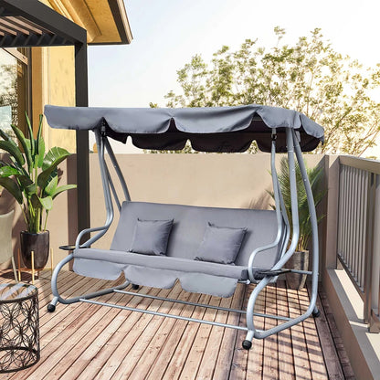 Outsunny 2-in-1 Garden Swing Seat Bed