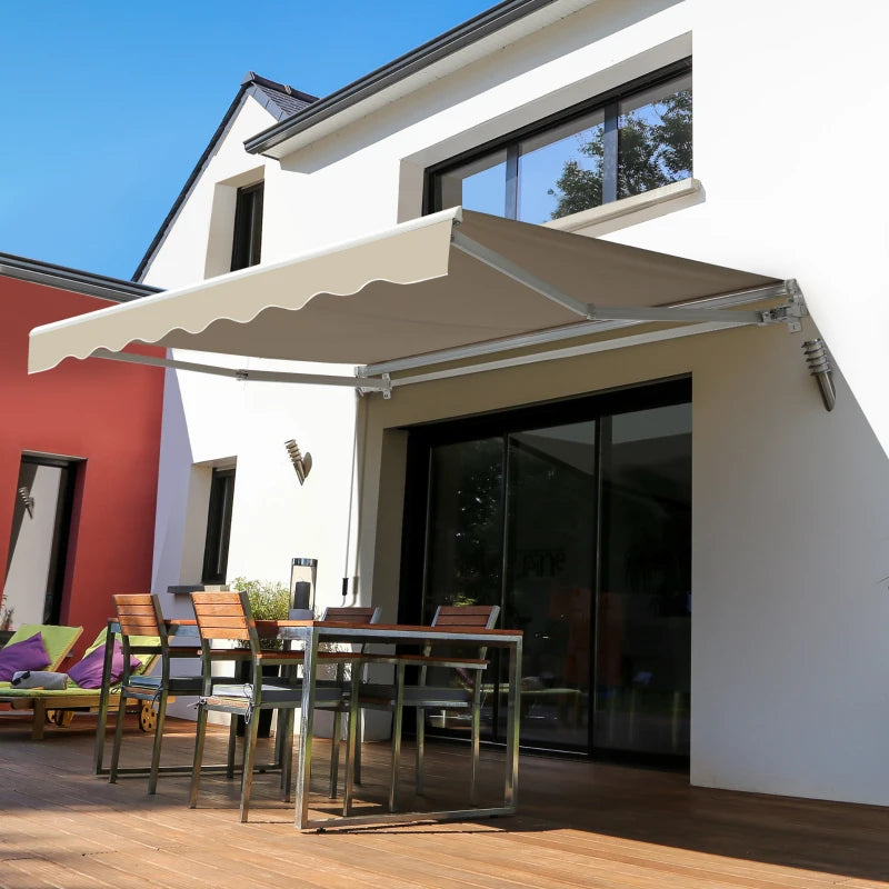 Outsunny 2.5x2 m Manual Retractable Awning