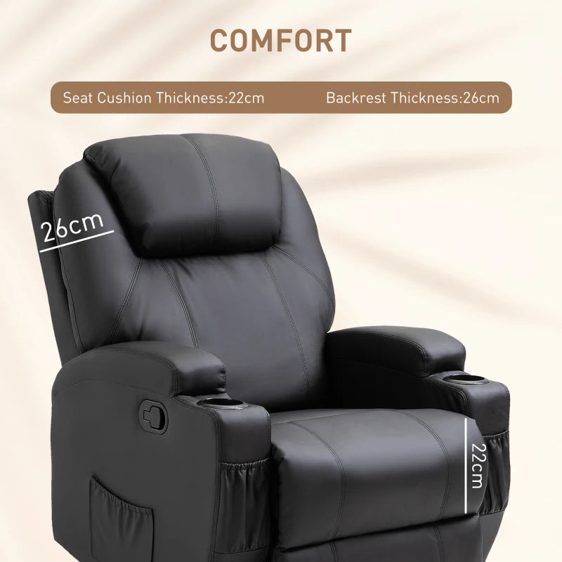 HOMCOM Recliner Armchair, Rocking Massage