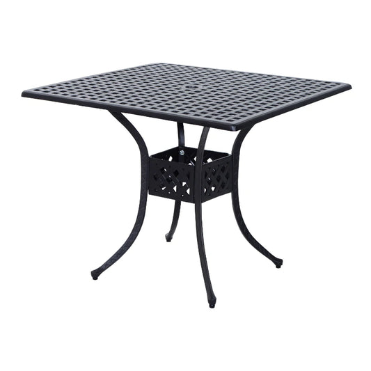 Outsunny 90cm Square Garden Table with Umbrella Hole