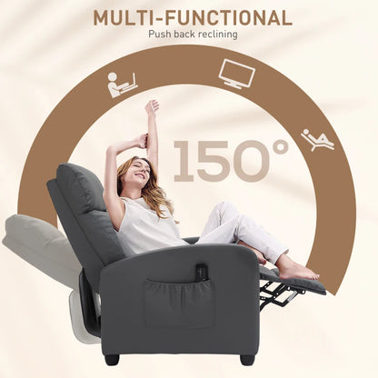 HOMCOM Recliner Armchair, Massage