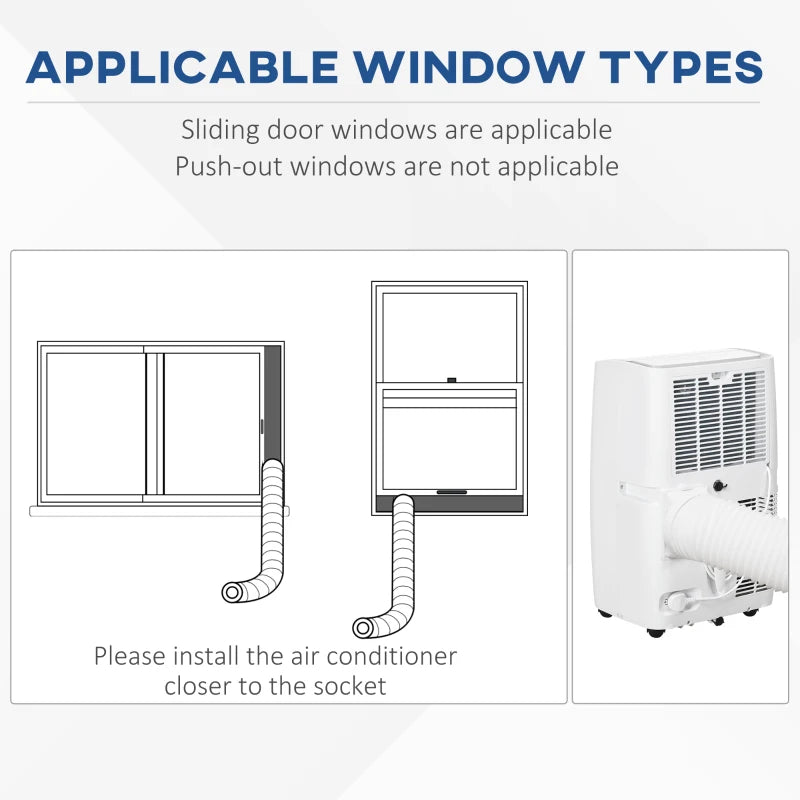 HOMCOM 12000 BTU Air Conditioning Unit, 3-in-1 Portable Air Conditioner