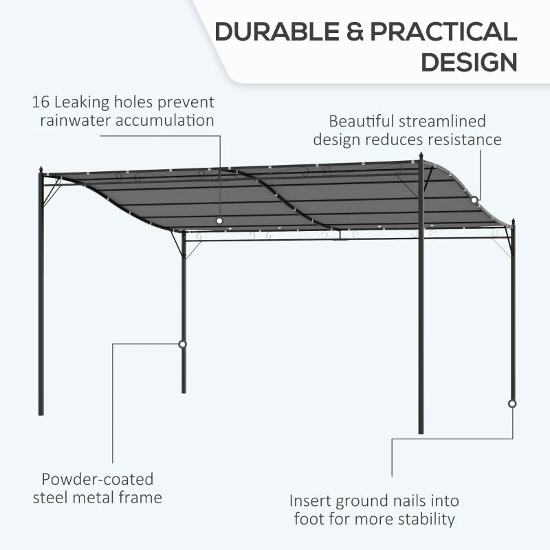 Outsunny 4 x 3 Meters Canopy Gazebo Pergola