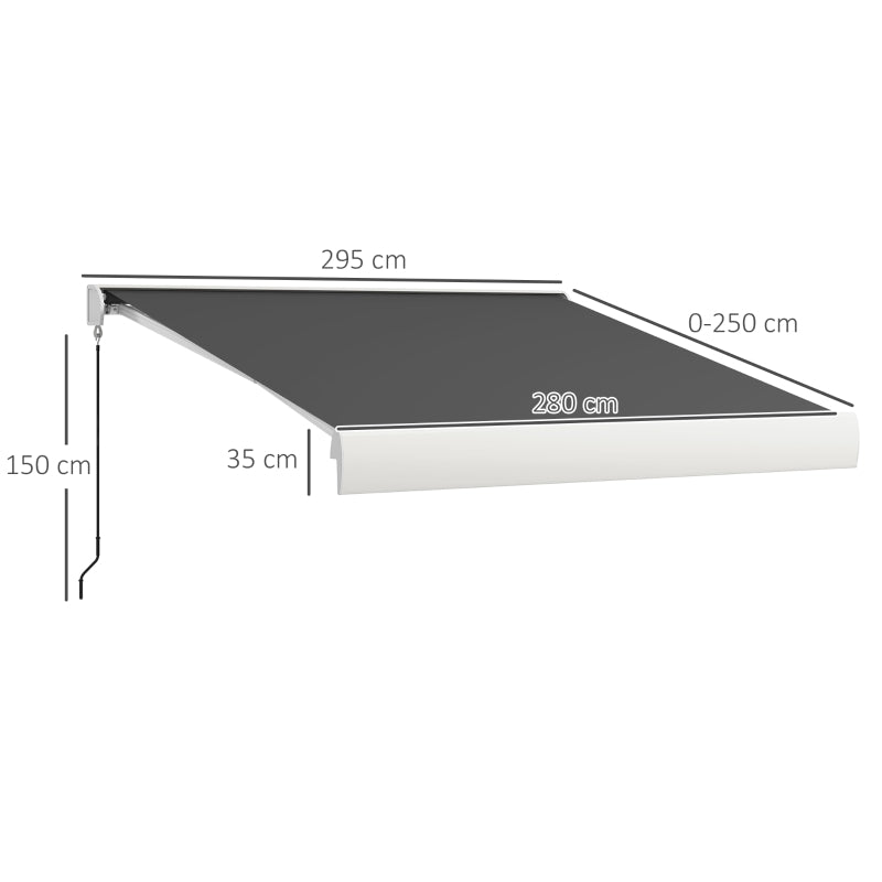 Outsunny 2.5 x 3m Electric Cassette Awning