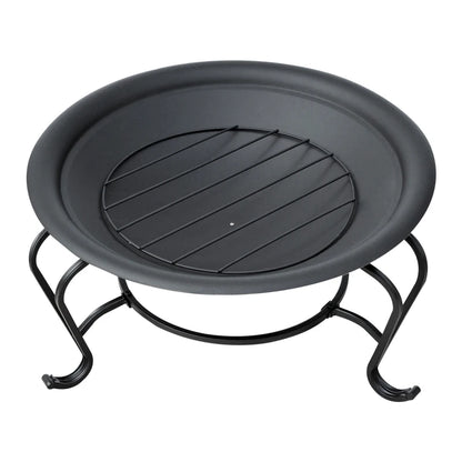 Outsunny Metal Firepit Bowl Outdoor Round Fire Pit