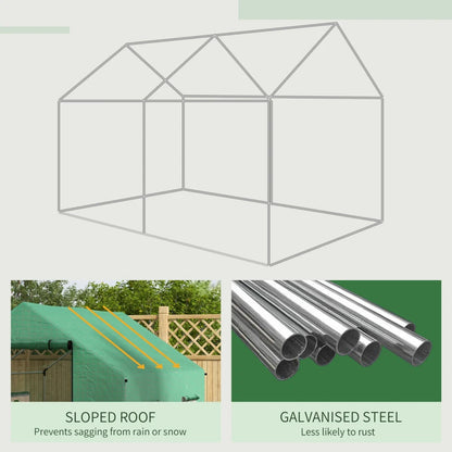 Outsunny Polyethylene Walk-in Polytunnel Greenhouse, 2 x 3(m)