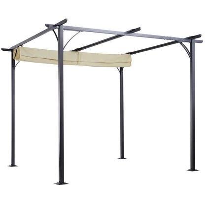 Outsunny 3 x 3(m) Metal Pergola with Retractable Roof