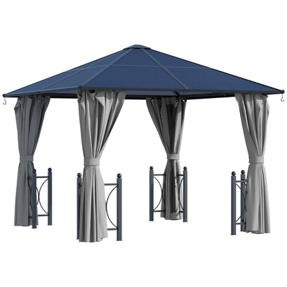 Outsunny Hardtop Gazebo Canopy with Polycarbonate Roof