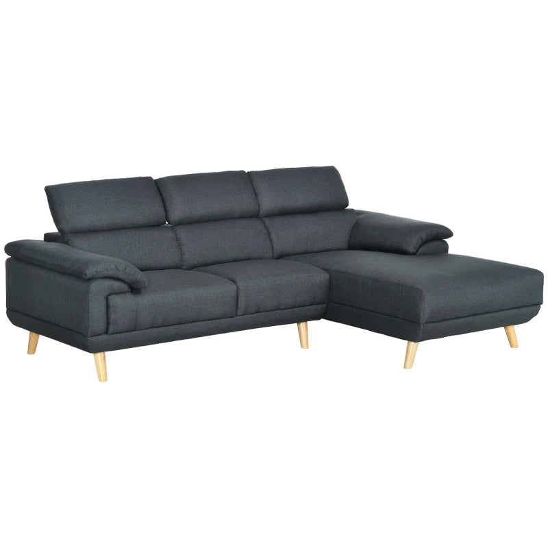 HOMCOM 3 Seater Corner Sofas for Living Room