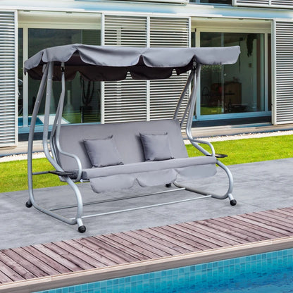 Outsunny 2-in-1 Garden Swing Seat Bed