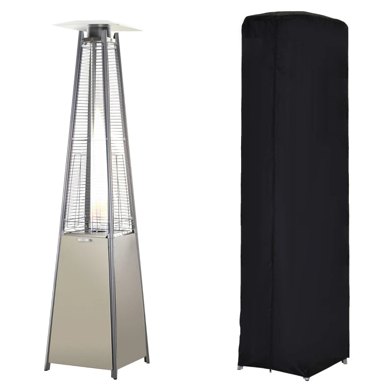 Outsunny Stainless Steel Outdoor Garden Pyramid Patio Heater