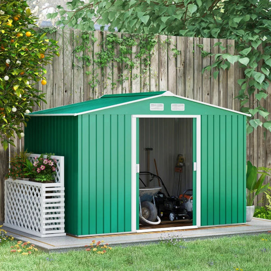 Outsunny 9 x 6ft Metal Garden Shed