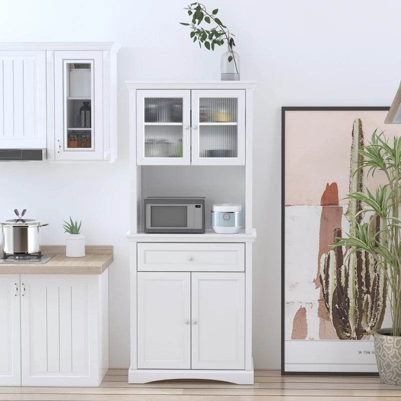 HOMCOM Kitchen Cupboard, Freestanding Storage Cabinet