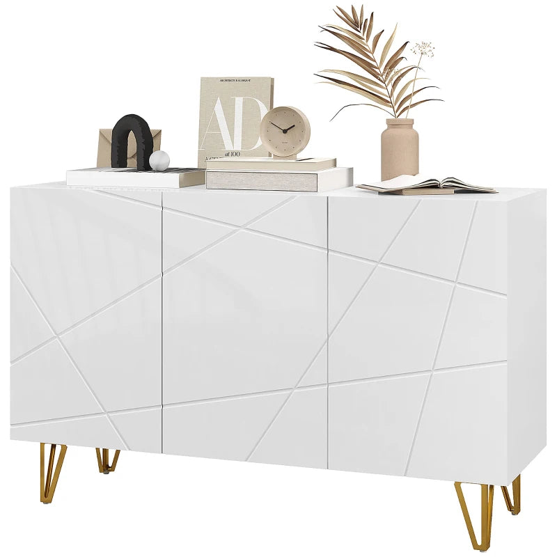 HOMCOM Modern Luxe High Gloss Sideboard