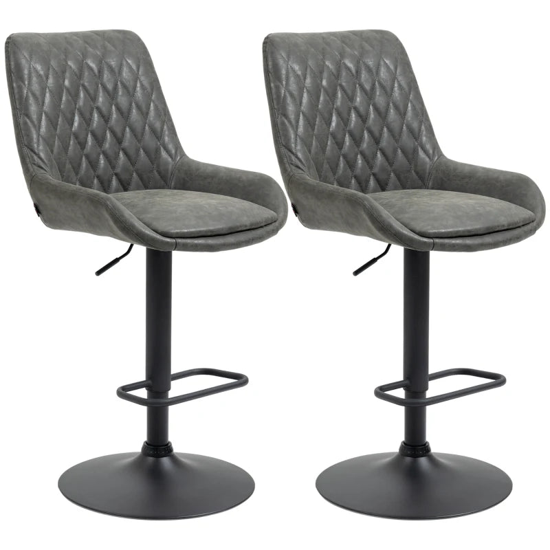 HOMCOM Retro Bar Stools Set of 2