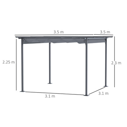 Outsunny 3.5M X 3.5M Metal Pergola