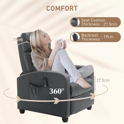 HOMCOM Recliner Armchair, Massage