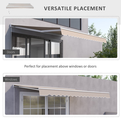 Outsunny 3.5L x 2.5M Retractable Manual/Electric Awning