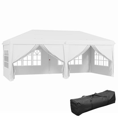 Outsunny 3 x 6 m Pop Up Gazebo with Sides and Windows