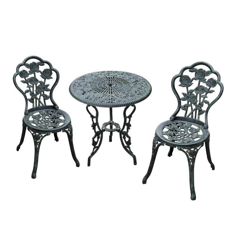 Outsunny Cast Aluminium Outdoor Patio Garden Bistro Elegant Design