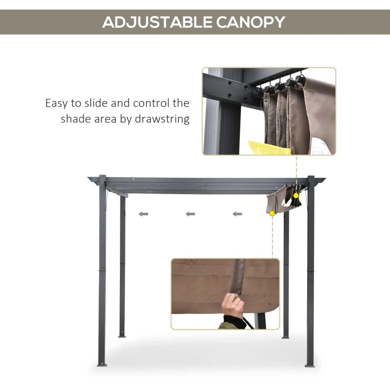 Outsunny 3 x 3(m) Aluminium Pergola Canopy