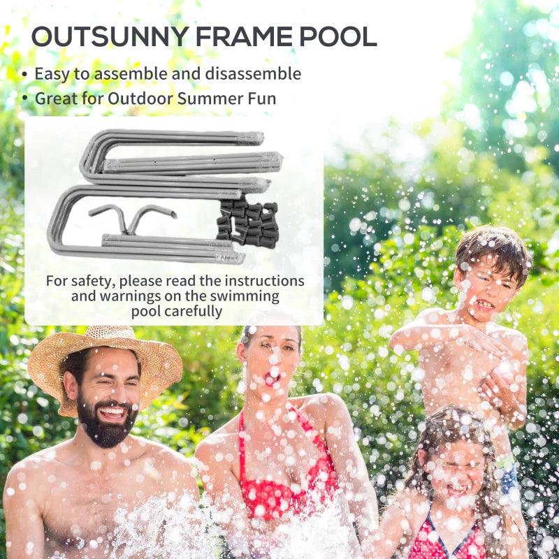 Outsunny 207 x 400cm Five-Person Above Ground Swimming Pool