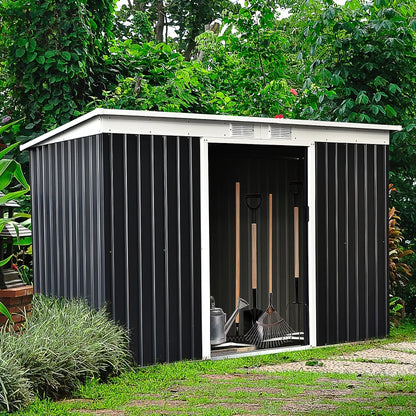 Outsunny 9ft x 4ft Metal Garden Shed