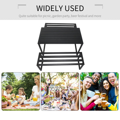 Outsunny Outdoor 3 PCs Metal Picnic Table