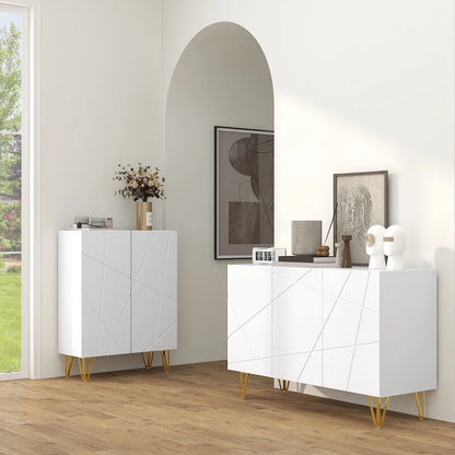 HOMCOM Modern Luxe High Gloss Sideboard